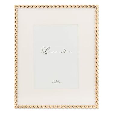 Imagem de Lawrence Frames Armação de metal design de corda, 20 x 25 cm, fosca 5 x 7, dourada