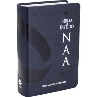 Imagem de Lançamento - Bíblia de Estudo NAA - Tamanho Portátil - Capa Luxo - Azu