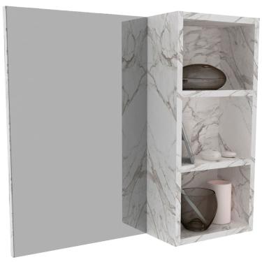 Imagem de Espelheira para Banheiro 60 cm 3 Nichos Valente