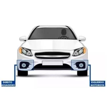 Imagem de Par Moldura Grade Farol Milha Siena 2012 Preto