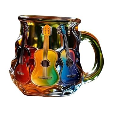 Imagem de ＫＬＫＣＭＳ Caneca de café com guitarra, enfeite de mesa, coleção criativa, xícara de café de resina para prateleira, escritório, estúdio, sala de estar, amantes, Style B