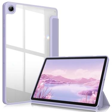 Imagem de Fintie Capa híbrida para Samsung Galaxy Tab A9 Plus 11 polegadas 2023 - Capa protetora à prova de choque com capa traseira rígida transparente para tablet A9+ SM-X210/X216/X218, roxo pastel