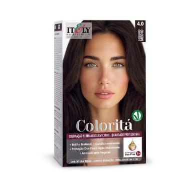 Imagem de Tinta de Cabelo Coloritá Itely Coloração Em Creme 4.0 Castanho Médio