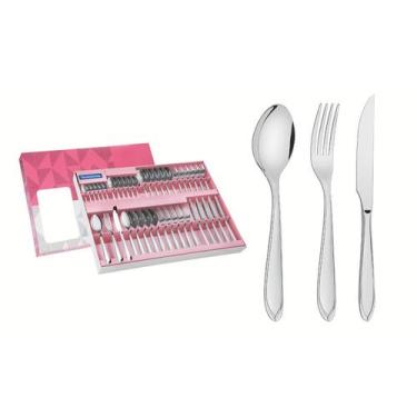 Imagem de Jogo de Talheres 42 Peças Tramontina Laguna 66906774 Inox, Prata, 42