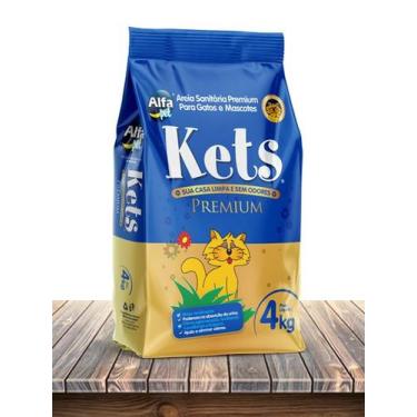 Imagem de Alfa Pet Areia Higiênica Kets sem Odor Premium para Gatos - 4Kg