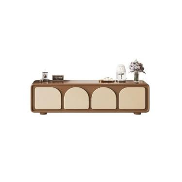 Imagem de Unidade de TV de quarto 4 peças design de porta arqueada armário de TV piso sala de estar armário de armazenamento de apartamento pequeno armário de TV armário de TV