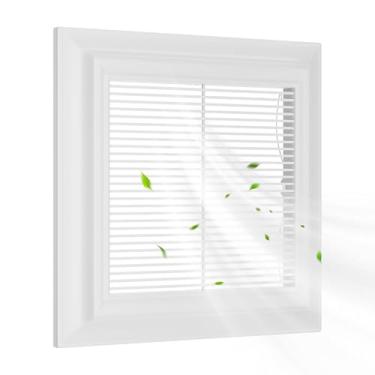 Imagem de Capa para ventilador de exaustão compatível com exaustor de banheiro Capa de grade de designer Pana-Sonic 33.0 cm × 33.0 cm Capa de ventilador quadrada adequada para exaustor Pana-Sonic