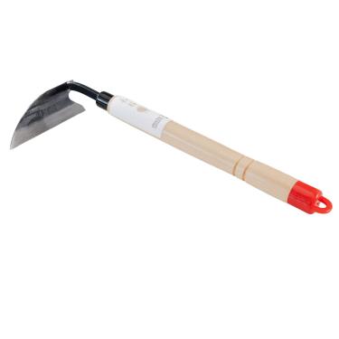 Imagem de Wazakura Foice de remoção de ervas daninhas japonesa Asayu Japão - Lâmina afiada de aço de alto carbono, cabo de madeira, ferramenta de remoção de ervas daninhas manual compacta e leve para canteiros