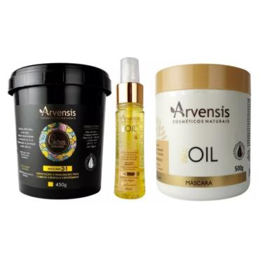 Imagem de Kit Arvensis Hidratação Mascara 2x1 + Mascara Tec Oil + Finalizador Premium Tec Oil