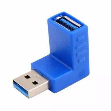 Imagem de Conector Adaptador Usb 3.0 90 Graus Fêmea Macho