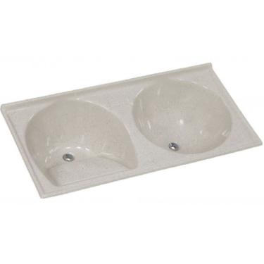 Imagem de Tanque Duplo 124x62cm Sintético Standart Travertin - 502514 - A.J.RORATO