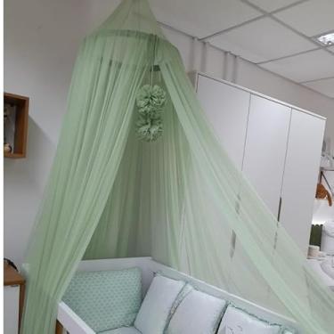 Imagem de Mosquiteiro Tenda 3,10x6,10m - Rede de Proteção com Arco em Respirável para Áreas Internas e Externas (Verde Menta)