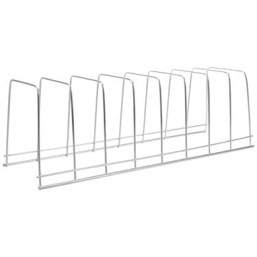 Imagem de Hemobllo Escorredor de pratos de aço inoxidável, organizador de cozinha estável para drenagem, estética moderna, tigela de armazenamento para uso comercial doméstico