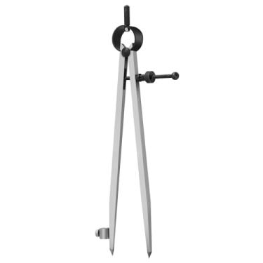 Imagem de Bússola profissional de 15 cm, divisor de asa de mola, 0,7 cm de espessura, com suporte de lápis, ferramenta de escriba de trabalho de couro de metal, bússola de carpinteiro para marcenaria, para