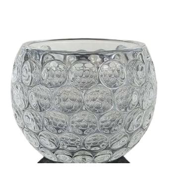Imagem de Castiçal de Vidro, Porta Velas para Decoração de Mesa e Aparador com Estilo e Elegância(Redondo Globo)