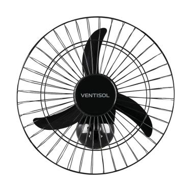Imagem de Ventilador De Parede Ventisol Oscilante 50cm Aço Preto Bivolt