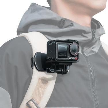 Imagem de Rugvis Suporte de alça de mochila com rotação de 360°, suporte de clipe rápido compatível com GoPro Hero 12, 11, 10, 9, 8, DJI Action 4/3, Insta360 (preto-01)