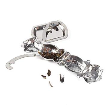 Imagem de Aço Inoxidável Bonito chá Infusor Bola Macaco Filtro Difusor Tempero de Ervas para Cozinha Sala Estar