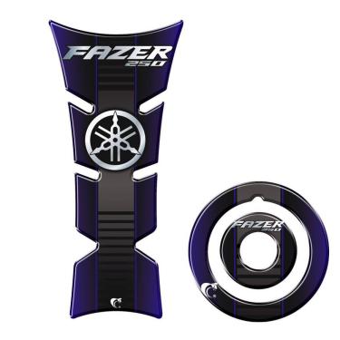 Imagem de Adesivo Protetor Tanque E Bocal Moto Yamaha Fazer 250 Azul
