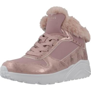 Imagem de Skechers Tênis feminino Uno Lite-Comfurt com gola, Malva, 1.5 Little Kid