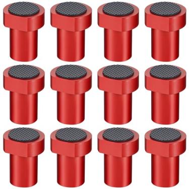 Imagem de Braçadeira para cães de banco de liga de alumínio com 12 peças, 20 mm/0,787 polegadas, suporte de mesa antiderrapante para bancadas MFT, serve em furos para cães de 2 cm - acessórios profissionais