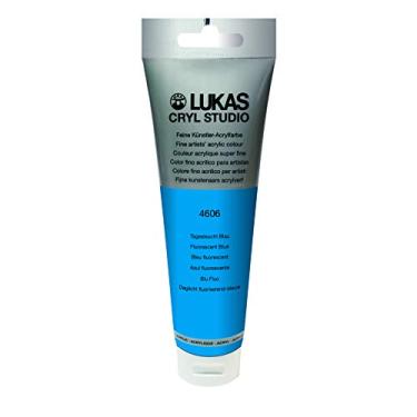 Imagem de Lukas Cryl Studio Artist Acrylics - Qualidade profissional, tintas de secagem rápida - Azul fluorescente tubo de 125 ml