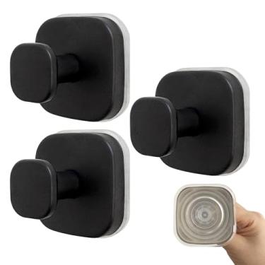 Imagem de Ganchos de ventosa resistentes, pacote com 3, ganchos de chuveiro reutilizáveis sem perfuração para toalhas e roupões, fixação segura no vidro, espelho, azulejo, metal e superfícies lisas não porosas