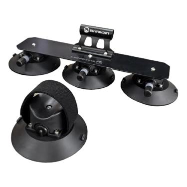 Imagem de oshhni Suporte para bicicletas com ventosa para teto de carro, acessórios em liga de alumínio, e fácil de instalar.