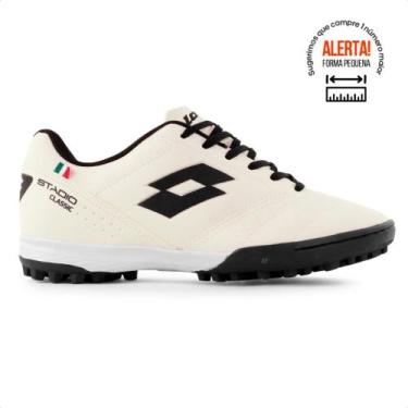Imagem de Chuteira Society Lotto Stadio Classic B700 Masculina, 40, Creme, Preto