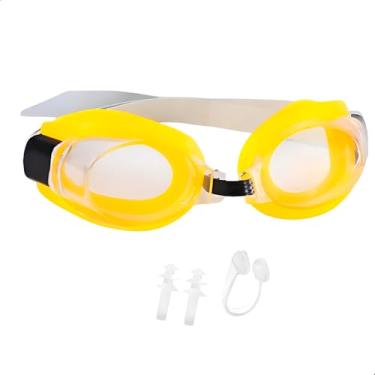 Imagem de Kit de Natação Premium com Óculos Anti-Embaçante, Protetor Nasal e Auricular, Silicone e ABS, Ajustável, Cor Aleatória