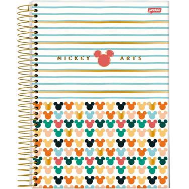 Imagem de Caderno Universitário Capa Dura 1 Matéria 80f Mickey Arts Jandaia Estampa 3