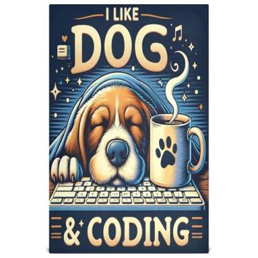 Imagem de Joisal Toalha de mão de chá, toalhas de prato fofas de cachorro de desenho animado para cozinha panos decorativos panos de banho absorventes de secagem rápida 45 x 71 cm, 4 pacotes com 4