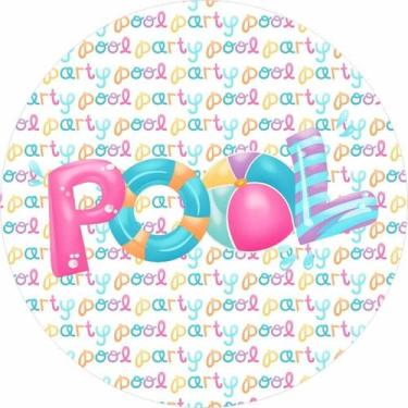 Imagem de Painel Festa Redondo C/ Elástico 1,50m Pool Party - Fadrix, Pool party