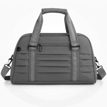 Imagem de Bolsa Mala Esportiva Academia Viagem Fitness Feminina Masculina Grande Capacidade Impermeável com Alça Transversal Ombro Treino Casual (Cinza)