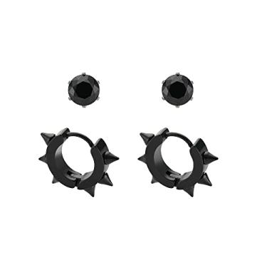 Imagem de American Exchange Conjunto de brincos masculinos de liga metálica