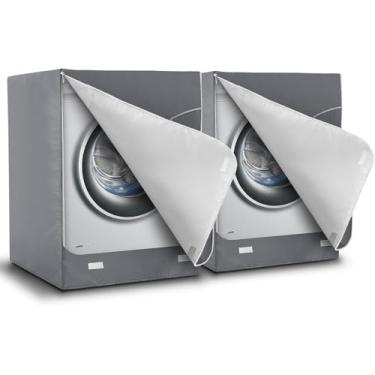 Imagem de 2 peças de capa de lavadora e secadora