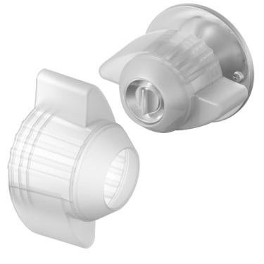 Imagem de Homakover Pacote com 2 maçanetas de porta, puxadores de porta de silicone antiderrapantes, serve para todas as maçanetas de porta ≤ 4 cm, para artrite e auxiliares de vida idosos, protege as paredes