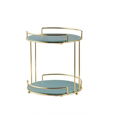 Imagem de Prato de frutas, sala de estar, casa, suporte duplo para bolos, sobremesa, mesa, expositor, prateleira, bandeja de armazenamento (cor: preto)