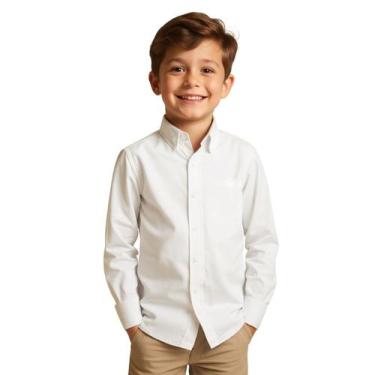 Imagem de Camisa Social Masculina Infantil Manga Longa Menino - Daze Modas, Bran