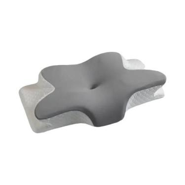 Imagem de Travesseiro Cervical Ergonômico De Espuma De Memória, Contorno Ortopéd
