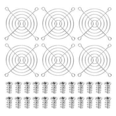 Imagem de PATIKIL Grelha de dedo com ventilador de 80 mm, 6 peças de capa de proteção de grade de ventilação de metal com parafusos para oficina industrial, computador, geladeiras domésticas, ar condicionado