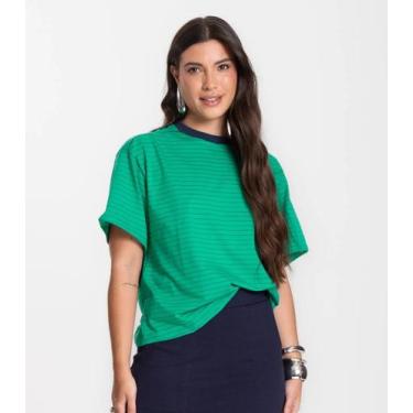 Imagem de T- Shirt Feminina Infinita Cor Verde, M, Verde