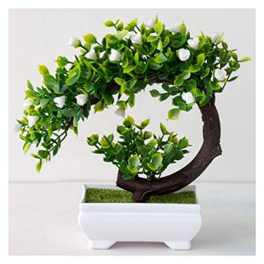 Imagem de Bonsai artificial bonsai de plástico artificial plantas falsas flor casamento decoração de casa jardim hotel vaso artificial falso bonsai planta árvore simulação bonsai árvores