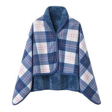Imagem de SLGGPJBU Cobertor para cadeira de rodas, capa de perna, xale de velho espesso, para cadeira de rodas, cobertor de lã aconchegante, cobertores de colo quentes