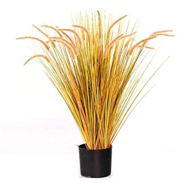Imagem de SLGGPJBU Plantas falsas plantas artificiais de junco para uso externo e interno, árvores de plantas falsas em vaso para decoração de jardim de casa e escritório, presente plantas artificiais para uso