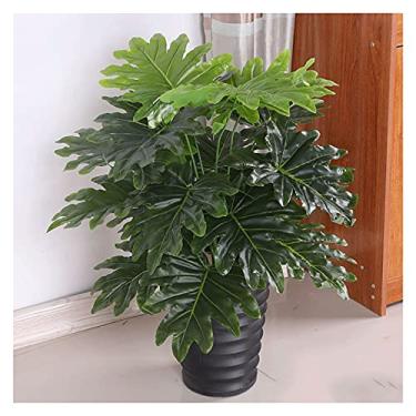 Imagem de SLGGPJBU Plantas artificiais, planta artificial, 29,5 polegadas, vasos de plantas falsas com 18 folhas, plantas falsas realistas em vaso para ambientes internos e externos, casa, escritório, bonsai