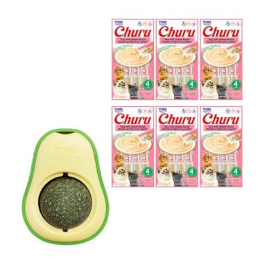 Imagem de Kit Abacate Catnip + 24 Tubetes Petisco Gato Estímulo Sensorial Relaxamento Felino (Pequeno, Atum e Salmão)