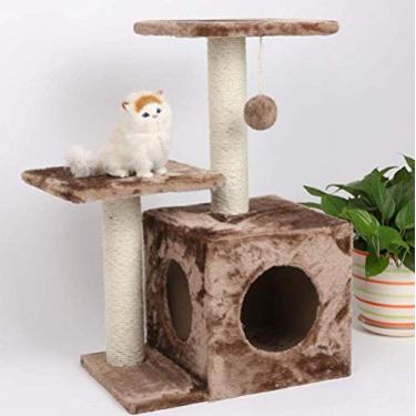 Imagem de U5GAAALPPQ9 Árvore de gato para gatos grandes, cinza-acastanhado, árvores extra grandes, arranhador, torres de adultos, centro de atividades para arranhadores (D)