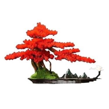 Imagem de Plantas falsas árvore simulação bonsai entrada sala de estar ornamentos decorativos decoração de entrada casa ornamentos de árvore falsa decoração