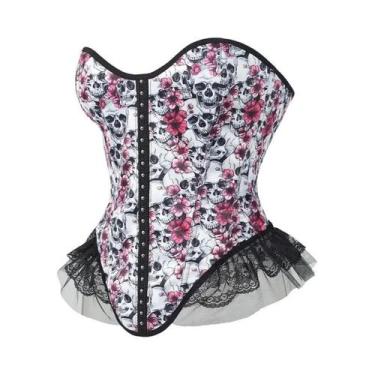 Imagem de Corset Floral de Esqueleto para Mulheres 2026, Bustier Vintage com Aro
